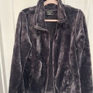 32 Degrees Women's Plush Gray Teddy Jacket
